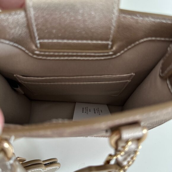 Mini Coach Brown Tote Bag with Gold Accents - Picture 7 of 15